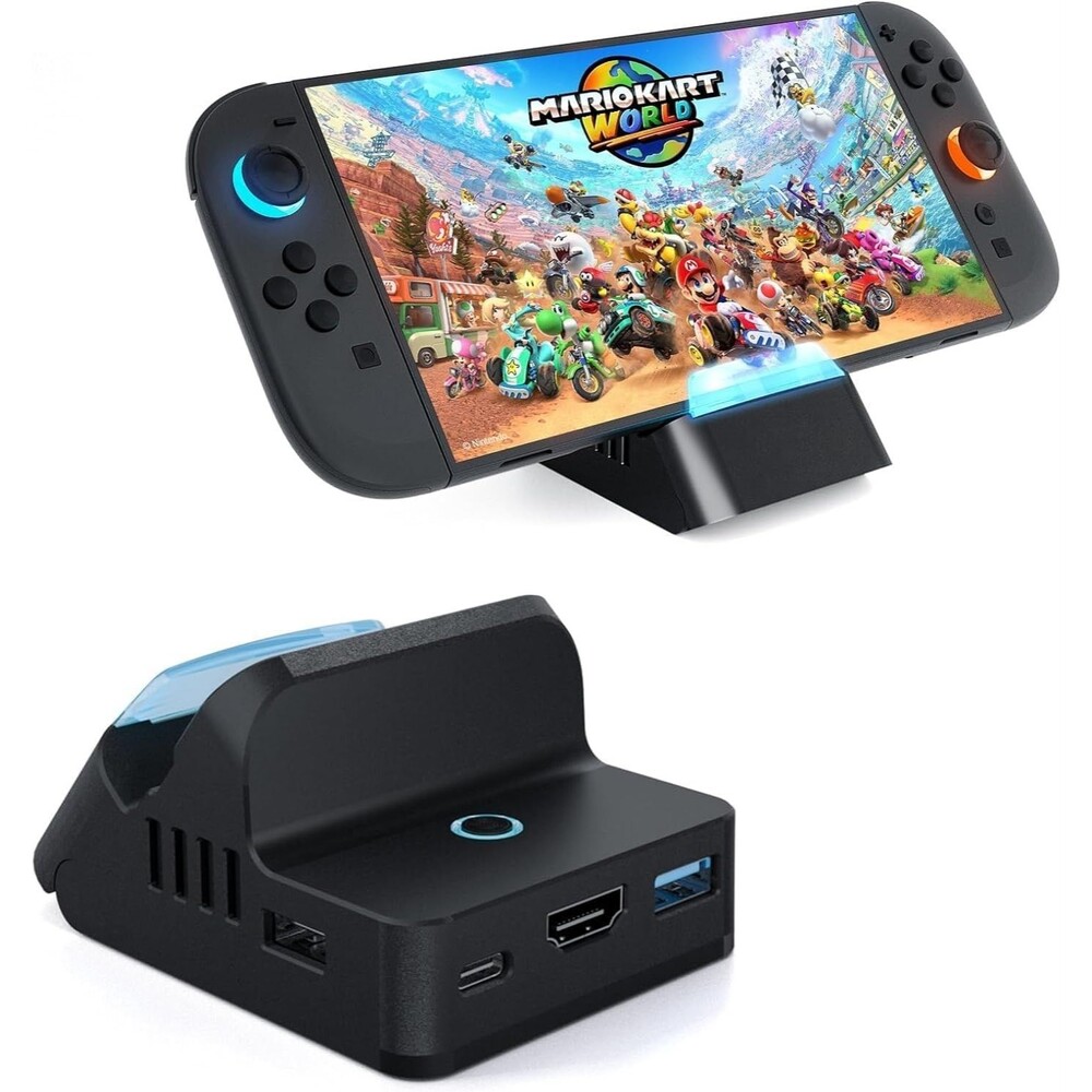PORTHOLIC Nintendo Switch 2 Dock 4K HDMI 60W PD Portable TV Charging Stand
